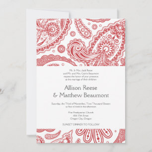 Indian Paisley Wedding Invitation