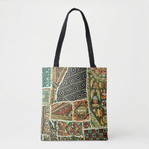 Indian patchwork carpet in Rajasthan, Asia Tote Bag