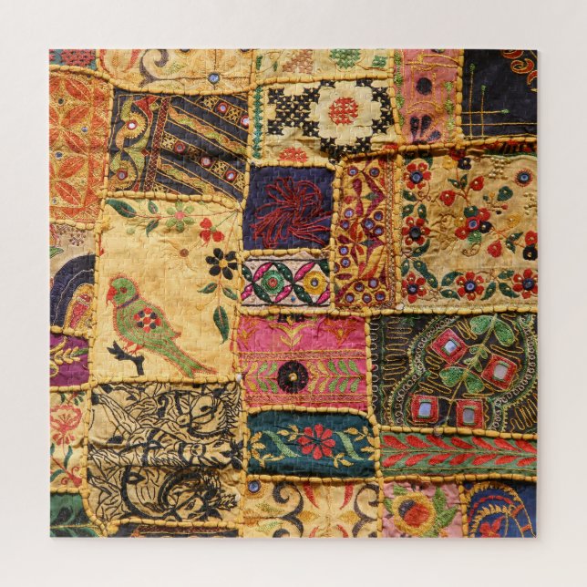 Indian Patchwork: Hampi Market Cloth. Jigsaw Puzzle (Vertical)