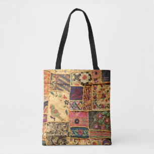 Indian Patchwork: Hampi Market Cloth. Tote Bag