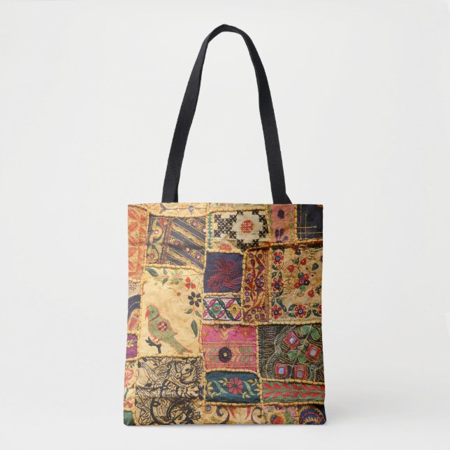 Indian Patchwork: Hampi Market Cloth. Tote Bag (Front)
