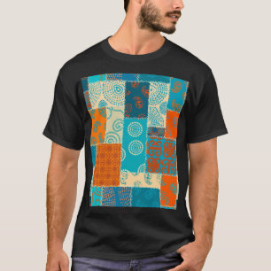Indian patchwork, seamless vintage background. T-Shirt