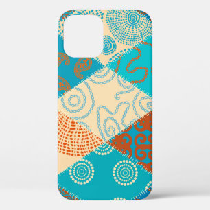 Indian patchwork seamless vintage design. iPhone 12 case