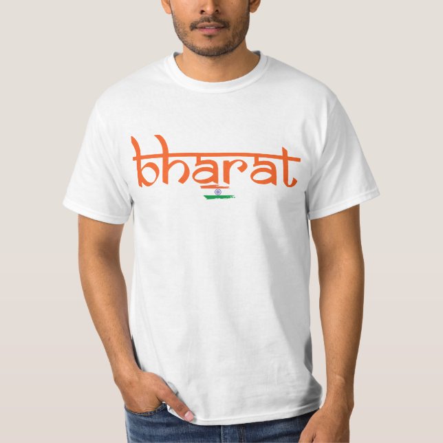 Indian Patriot Bharat T-Shirt, Indian Flag Shirt (Front)