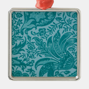 Indian Pattern (by William Morris) Ceramic Ornamen Metal Ornament