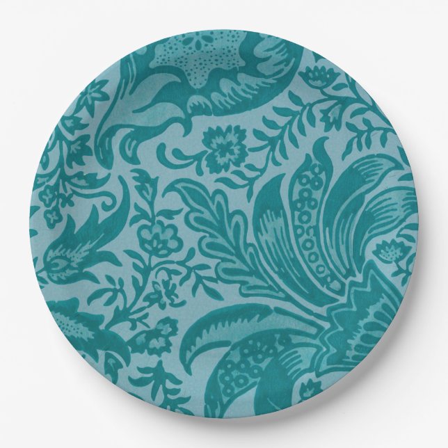 Indian Pattern (by William Morris) Paper Plate (Front)