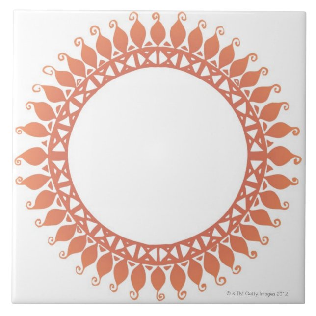 Indian Pattern Ceramic Tile (Front)