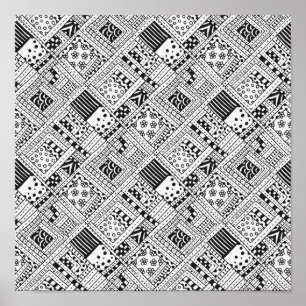 Indian Pattern Doodle 2 Poster