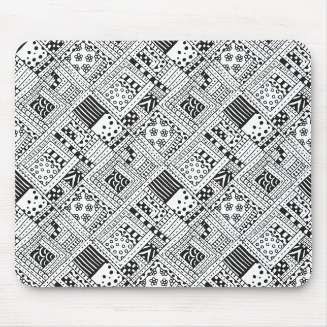 Indian Pattern Doodle Mouse Pad (Front)