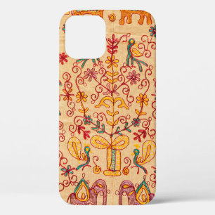 Indian pattern on fabricindian, fabric, india, orn iPhone 12 case