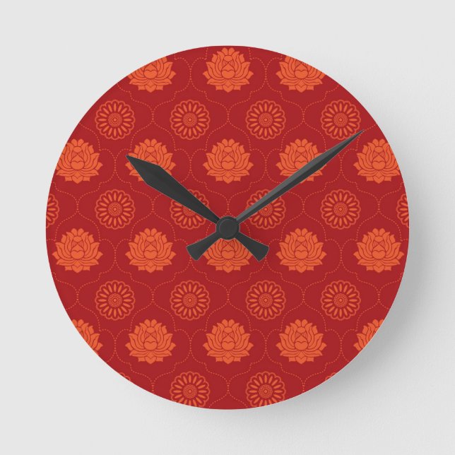 Indian Pattern Round Clock (Front)
