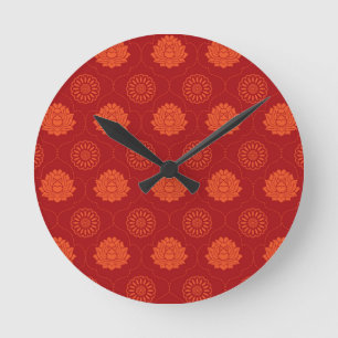 Indian Pattern Round Clock