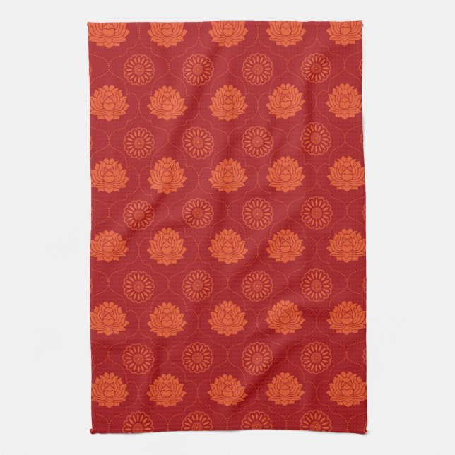 Indian Pattern Tea Towel (Vertical)