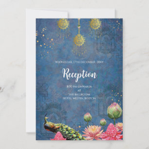  Indian peacock wedding card digital invitation