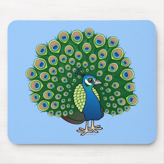 Indian Peafowl Mouse Pad (Front)
