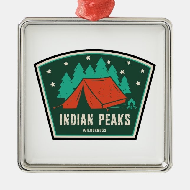 Indian Peaks Wilderness Colorado Camping Metal Ornament (Front)