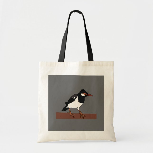 Indian Pied Myna Bird Art Tote Bag (Front)