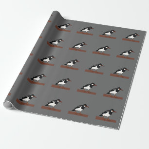 Indian Pied Myna Bird Watcher Wrapping Paper