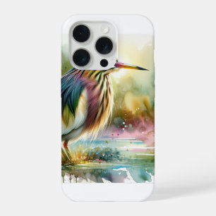 Indian Pond Heron 130924AREF111 - Watercolor iPhone 15 Pro Case