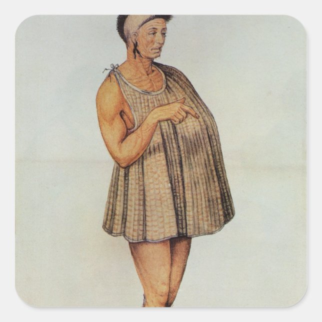 Indian Priest Square Sticker (Front)