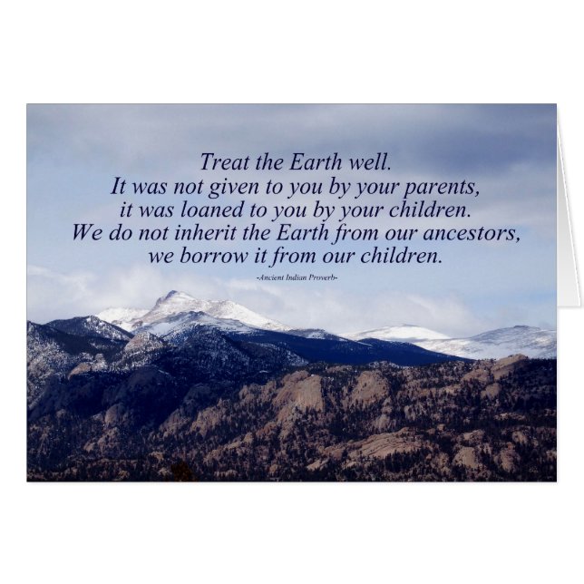 Indian Proverb (Front Horizontal)