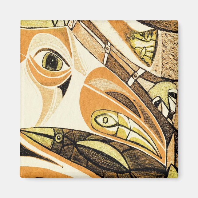 indian raven by gregory gallo magnet (Front)