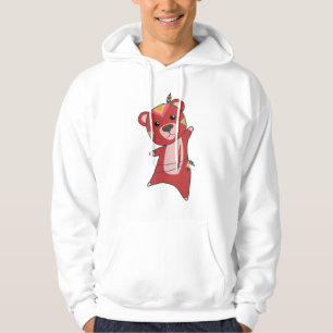Indian Red Bear Fashing Teddy Feather Hoodie