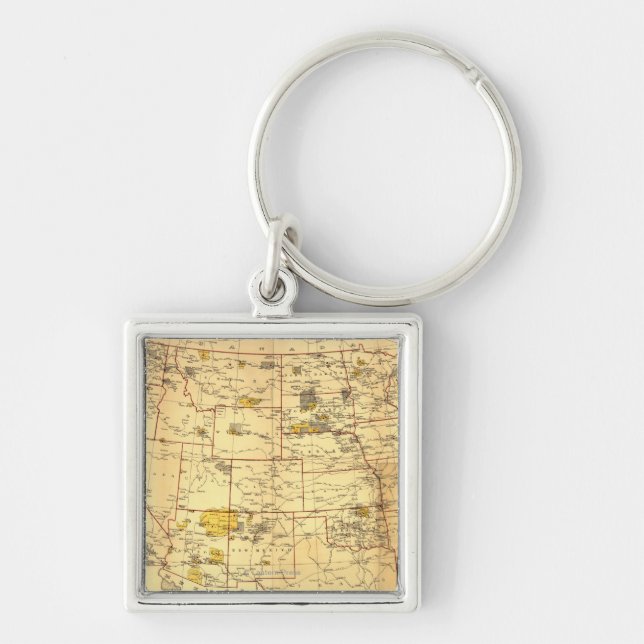 Indian Reservations West of the Mississippi Key Ring (Front)