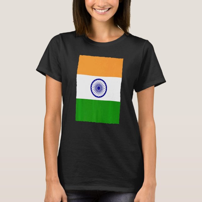 Indian Retro Vintage National Flag India T-Shirt (Front)
