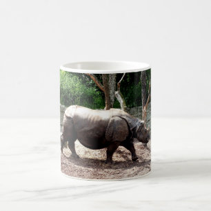 Indian rhino coffee mug