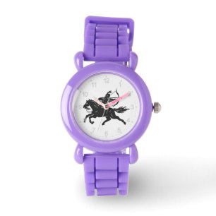 Indian riding horse - Choose background color Watch