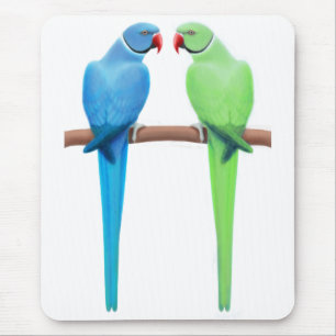 Indian Ringneck Parakeets Mousepad