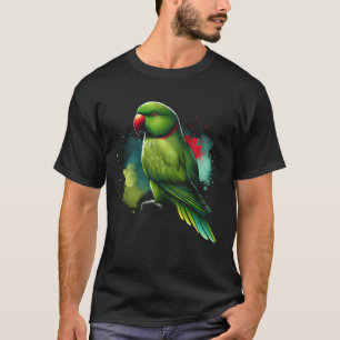 Indian Ringneck Parrot Bird Lover Watcher Birding T-Shirt