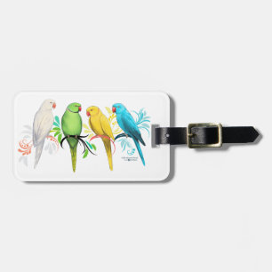 Indian Ringneck Parrots Luggage Tag