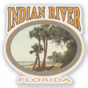 Indian River Florida with vintage image