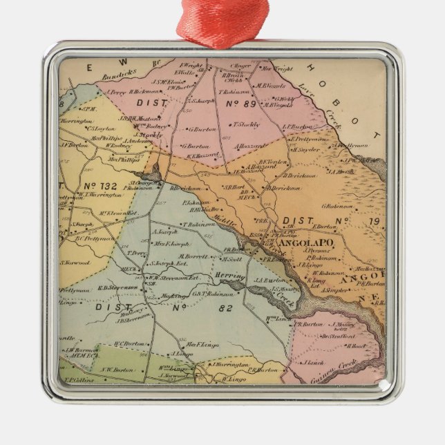 Indian River Metal Tree Decoration (Front)