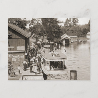 Indian River Michigan steam boat excursion Postcard
