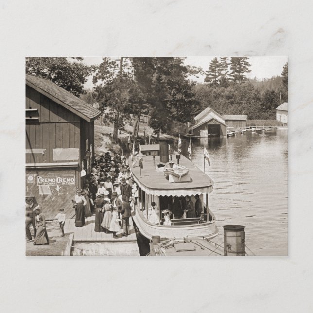 Indian River Michigan steam boat excursion Postcard (Front)