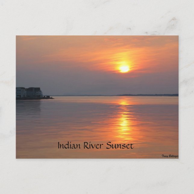 Indian River Sunset Bethany Postcard (Front)