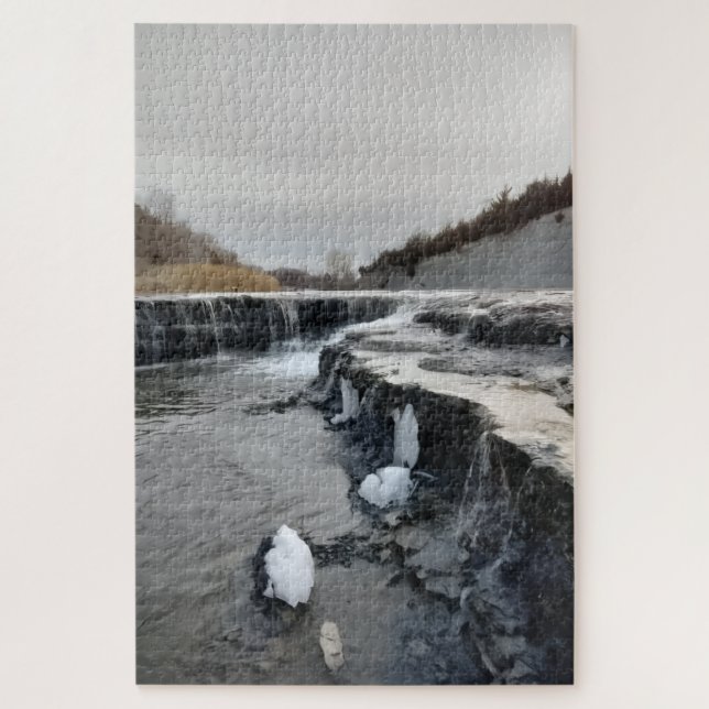 Indian Rock Park Winter Scene Jigsaw Puzzle (Vertical)