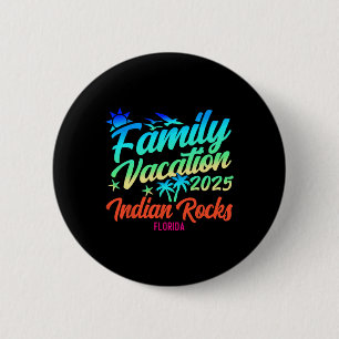 Indian Rocks Beach Florida Family Vacation Matchin 6 Cm Round Badge