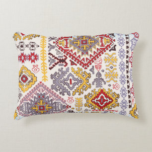 Indian rug, paisley mandala, yoga decorative cushion