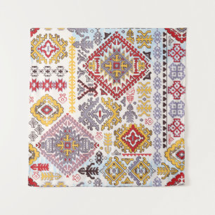Indian rug, paisley mandala, yoga tapestry