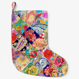 Indian rug tribal ornament pattern. Aztec towel, y Small Christmas Stocking