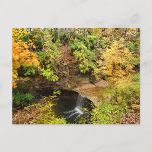 Indian Run Falls Park in Autumn, Dublin, Ohio Postcard