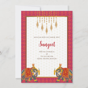Indian Sangeet invitation & Indian wedding cards