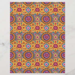Indian Sari patt double-sides scrapbook paper
