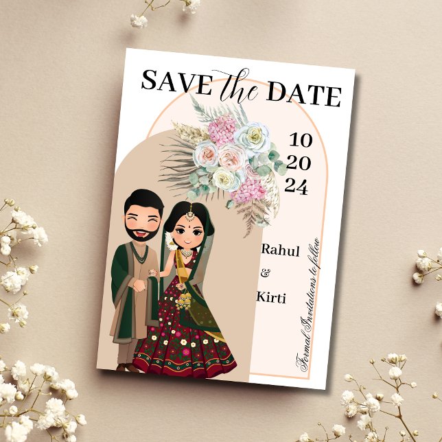 Indian save the date template Hindu save the date (Creator Uploaded)