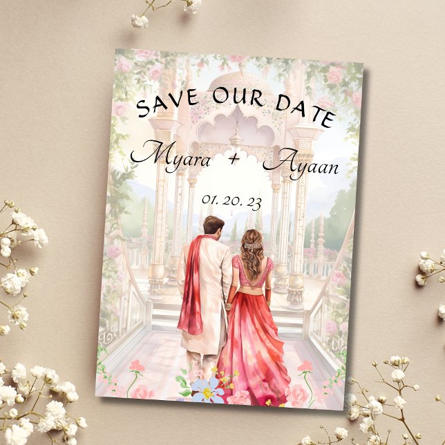 Indian Save the date template Indian wedding card (Creator Uploaded)