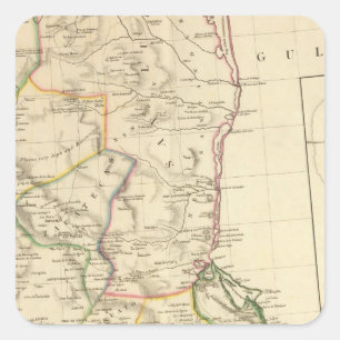 Indian Settlements in Mexico Square Sticker